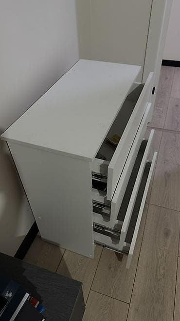 Эмерек: Кийим үчүн комод, Күзгүсүз, ЛДСП, түсү - Ак — 3