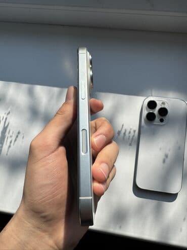 ТВ и видео: IPhone 16 Pro, Б/у, 256 ГБ, Серебристый, Защитное стекло, 100 % — 3