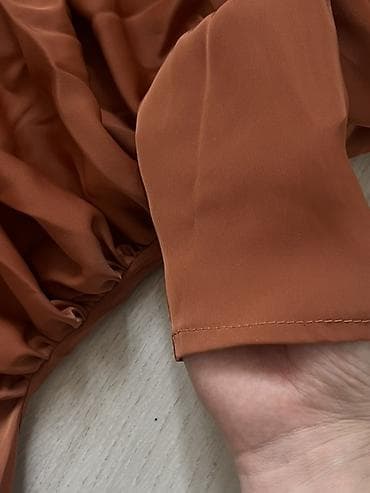 t: Вечернее платье, Коктейльное, Атлас, С рукавами, S — 3