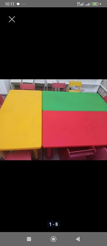 small table: Детские столы и стулья для групповых занятий - Яркие столы — 1