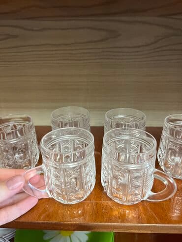 очки фирменные: Стаканы, стекло, 6 штук, состояние идеальное — 2