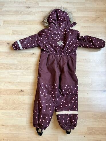 Игрушки: Детский зимний комбинезон H&M - Цвет: темно-сливовый с розовым — 1