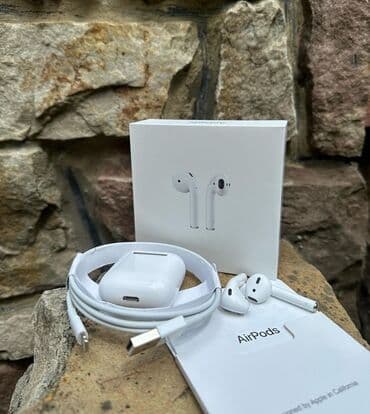 правый наушник airpods 2: Каптагычтар, Apple, Жаңы, Электр зымсыз (Bluetooth), Классикалык — 3