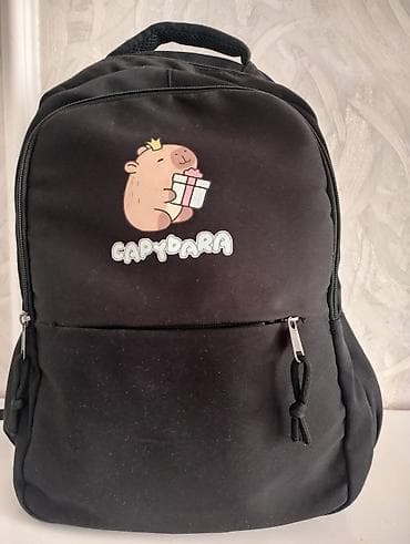 pull beer: Рюкзак с принтом «Capybara» - Цвет: черный - Дизайн: милый рисунок — 2