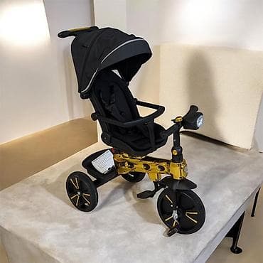 детский ослик: Детский трехколесный велосипед-трансформер с родительской ручкой и — 3