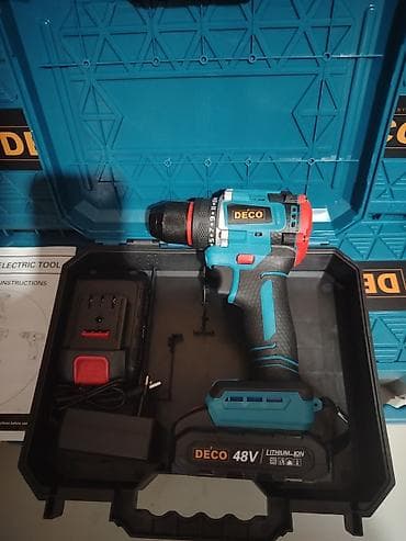 Аккумуляторная дрель‑шуруповерт DECO 48V в кейсе. Можно приобрести по