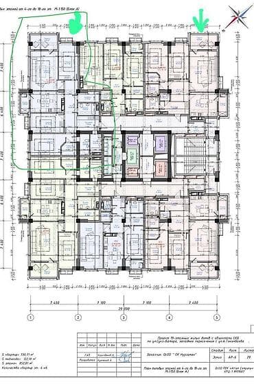 Квартиры: 4 комнаты, 155 м², Асанбай мкр Элитка, 4 этаж — 3