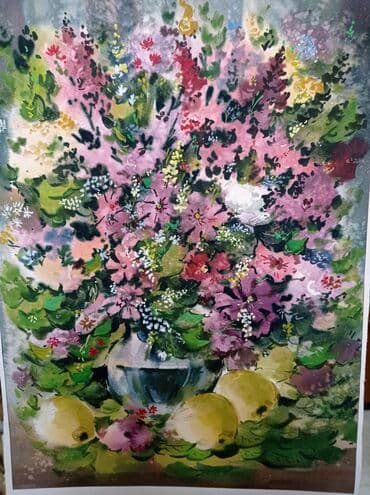 снегурочка а4 цена: 1. Картина "Цветы". Акварель. 1995 г. Витебск. Белоруссия. Размер — 1