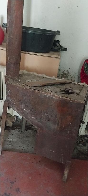 газ сатам: Печь-буржуйка из толстой стали с варочной поверхностью. - Топка с — 2