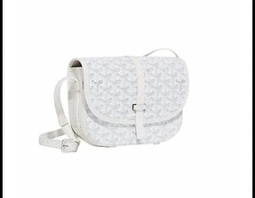 Аксессуары: Б/у барсетка Goyard белого цвета в хорошем качестве без всяких минусов — 3