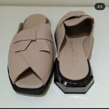 кроксы крокс crocs: Босоножки, 35, Pera Donna, Б/у, цвет - Бежевый, Самовывоз — 1