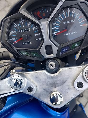 suzuki address 100: Мотоцикл Suzuki Gixxer (GSX-R) 125 синего цвета, дорожный нейкед. Для — 2