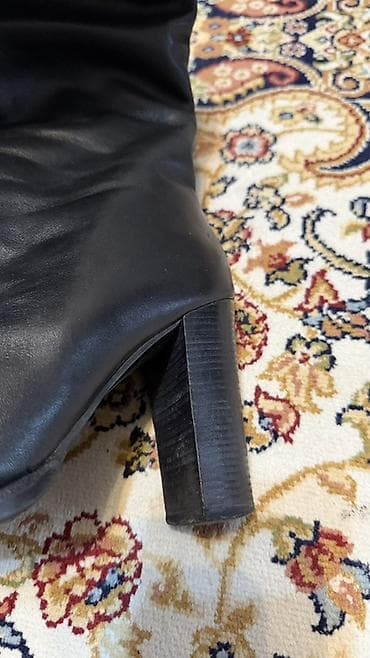 Оксфорды: Сапоги, 37.5, 38, Glossi, Б/у, цвет - Черный, Самовывоз — 4