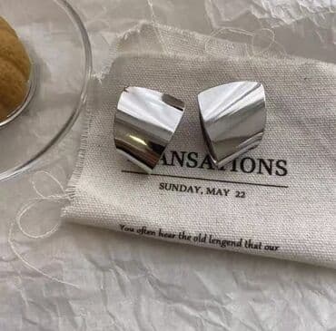 украшения изделия ручной работы: Блестящие серьги - Серьги: геометрические, широкие — 4