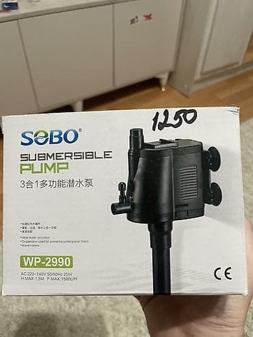 аквариумный компрессор: Погружной аквариумный насос SOBO WP-2990 - Тип: субмерсивная — 2