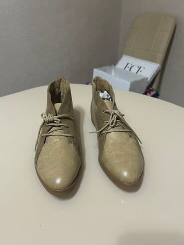 большие размеры женской обуви: Легендарные женские ботинки «Цебо» пр-ва Чехословакия, цвет бежевый — 4