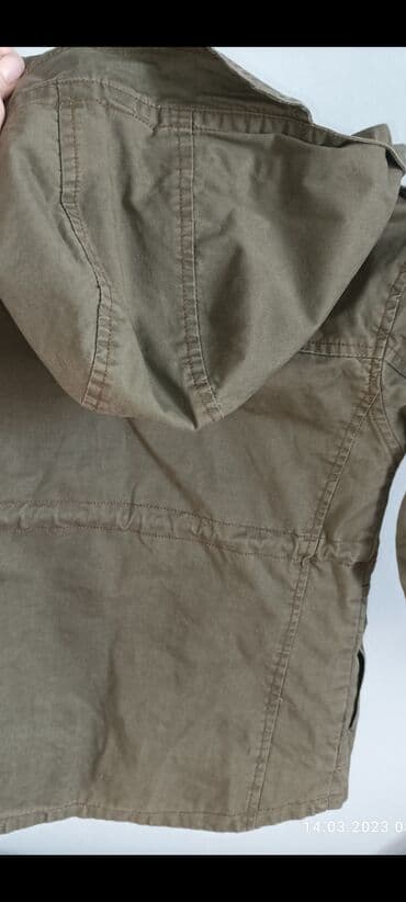 пальто детское демисезонное: Весенняя детская КУРТКА парка из США. Возраст 7--9 лет. Одевали — 2