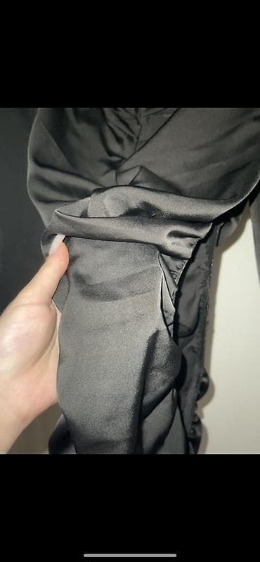 slim patch: Вечернее платье, Коктейльное, Короткая модель, Атлас, С рукавами, S, XS — 2