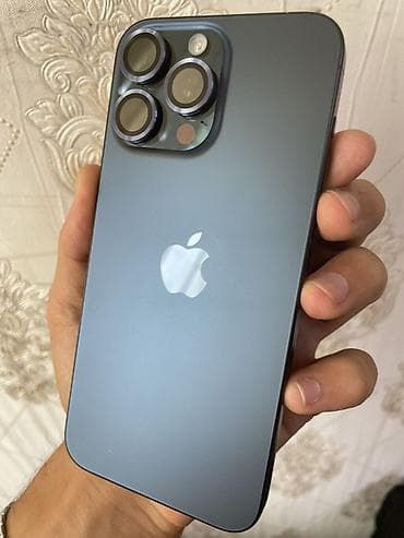 iphone cr: IPhone 15 Pro Max, Б/у, 256 ГБ, Blue Titanium, Чехол, 81 % — 2