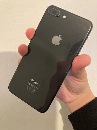 IPhone 8 Plus, Б/у, 64 ГБ, Черный, Зарядное устройство, Чехол, 100 %