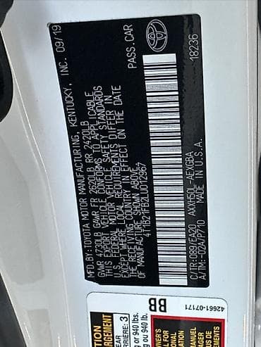 step 2: Toyota Avalon: 2019 г., 2.5 л, Вариатор, Гибрид, Седан — 9