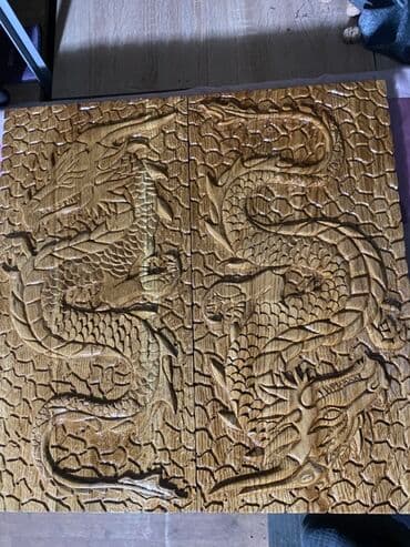 набор фишек для покера: Резные нарды из массива дерева (дуб/Орех по фактуре), ручная работа — 3