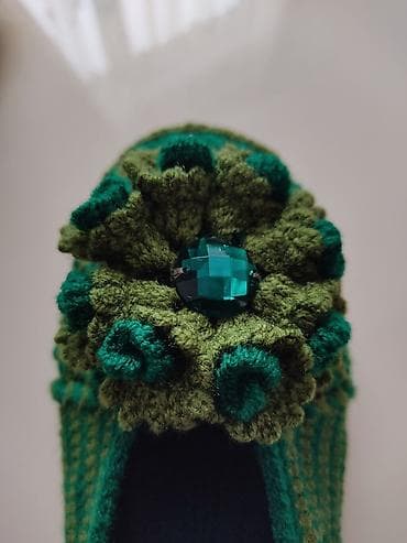 Домашние тапочки: Домашние тапочки, 38, Новый, цвет - Зеленый, Самовывоз — 10