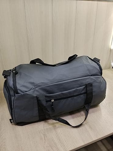 kipling monkey: Спортивная сумка Nike (дорожная/тренировочная), цвет: серый с черным — 2