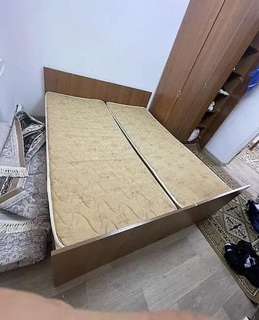 Балдар эмереги: Эки кишилик керебет, Матрасы бар, узуну - 200 см — 2