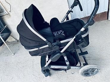 ходу: Коляска универсальная LUXMOM (шасси + люлька), цвет черный — 3