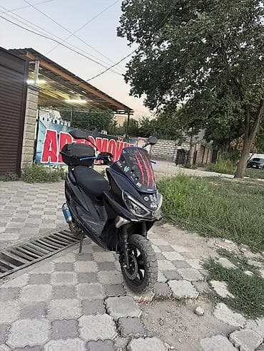 m max: Скутер/макси-скутер 50–150 см³ (пластик чёрный с синими акцентами) — 1