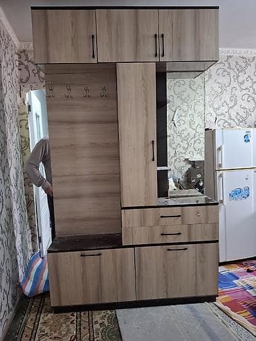 Прихожая модульная в стиле современного минимализма, выполнена из ЛДСП