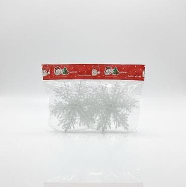 Набор 6шт новогодних подвесных украшений «Снежинки». 6шт за 80с - В