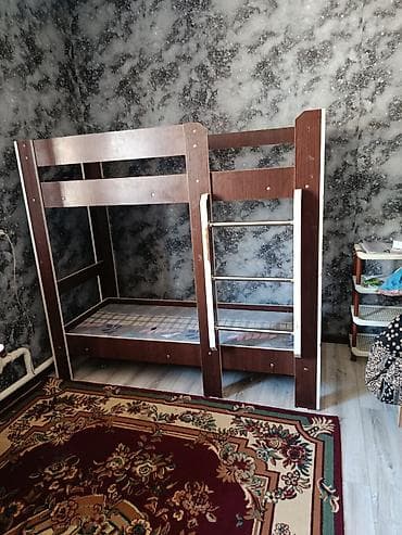 Двухъярусная детская кровать, ЛДСП, цвет - Коричневый — 2