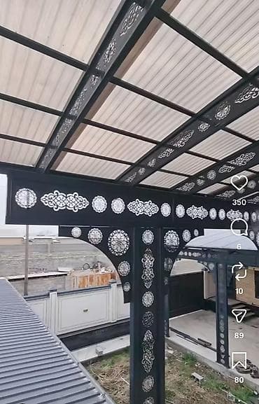 уличный умывальник: Навес, Арочный, Металл, Поликарбонат, Установка — 3