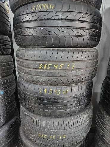 шины 215 45 17: Шины 215 / 45 / R 17, Лето, Б/у, 1 шт, Легковые, Япония — 1