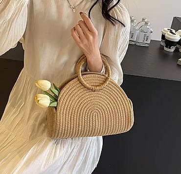 баа: Плетёная сумка-тоут полукруглой формы - Качественная джутовая верёвка — 2