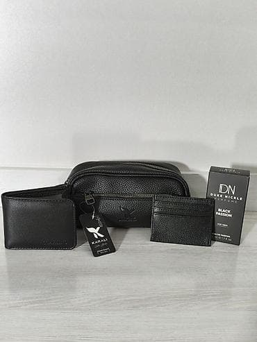 Серебряные украшения: Мужской набор аксессуаров KARALI + парфюм Duke Nickle Состав набора — 1