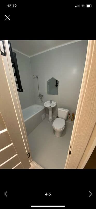 сдаю квартиру в микрорайонах: 1 комната, 33 м², 104 серия, 4 этаж, Евроремонт — 3