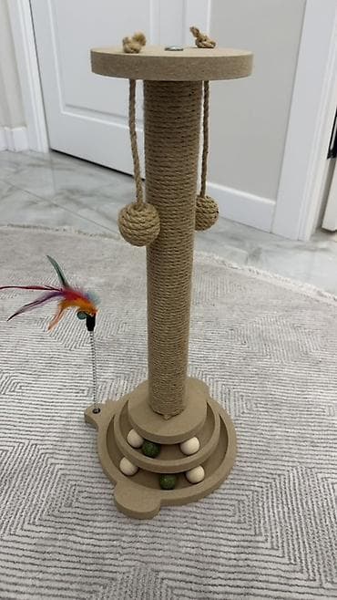 Продажа кошек: Игровая когтеточка для кошек 3-в-1 - Вертикальная стойка, туго — 2