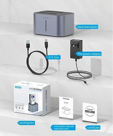 dvd rw: Док-станция GODO GDPD07T-U для SATA жестких дисков/SSD 2.5/3.5 с — 9