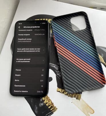 iphone 11 pro: IPhone 11 Pro, Б/у, 256 ГБ, Space Gray, Защитное стекло, Чехол, 78 % — 2