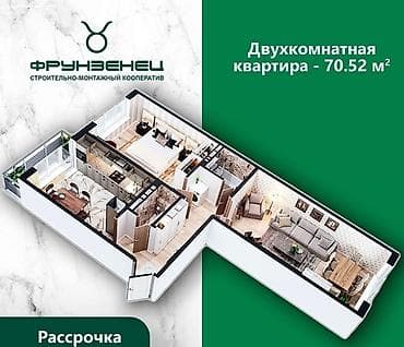 70: 2 комнаты, 70 м², Ипподром Элитка, 5 этаж, Евроремонт — 6
