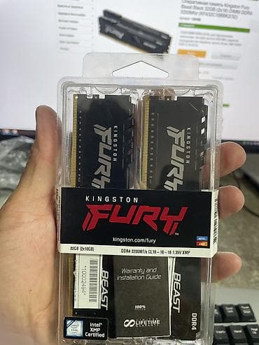 монитор для компа: Оперативная память (RAM) для ПК, Новый, Kingston Fury, 32 ГБ, DDR4, 3200 МГц — 1