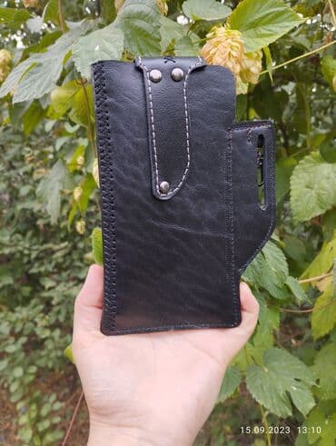 самсунг флип 5: Кобура наременная из натуральной кожи КРС ручной работы чехол для — 4