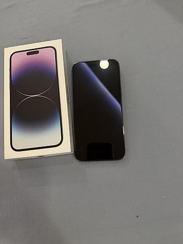 tecno spark 10pro: IPhone 14 Pro Max, Б/у, 256 ГБ, Deep Purple, Коробка, 80 % — 1