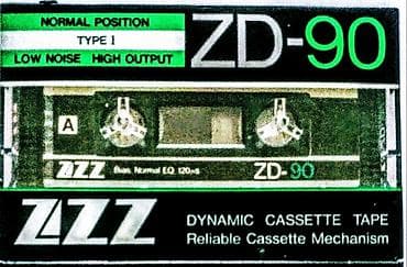 аудио касета: Аудиокассета ZZZ ZD‑90 - Тип: Type I (Normal Position) - — 1