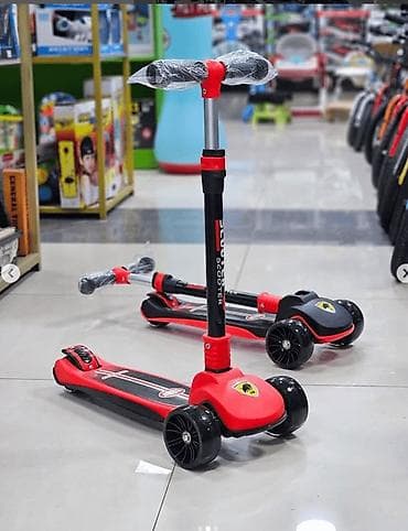 детский электро скутер: Детский самокат Ferrari, усиленный, складной Подходит детям от 3 до 12 — 1