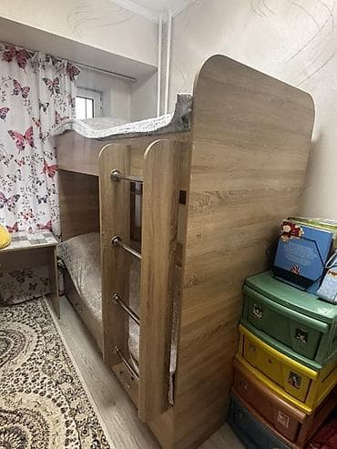 крафтар: Двухъярусная кровать из ЛДСП под дерево. 2 МАТРАСА ХОРОШЕГО КАЧЕСТВА В — 2