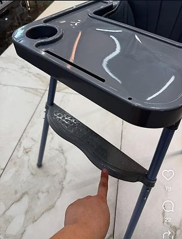 детская переноска люлька: Детский стульчик для кормления, серый - Удобное анатомическое сиденье — 3